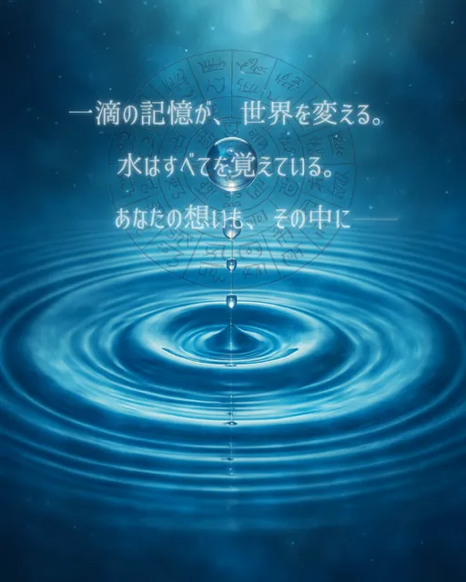 水の記憶とスピリチュアルな力｜一滴から広がる波紋とアートの物語